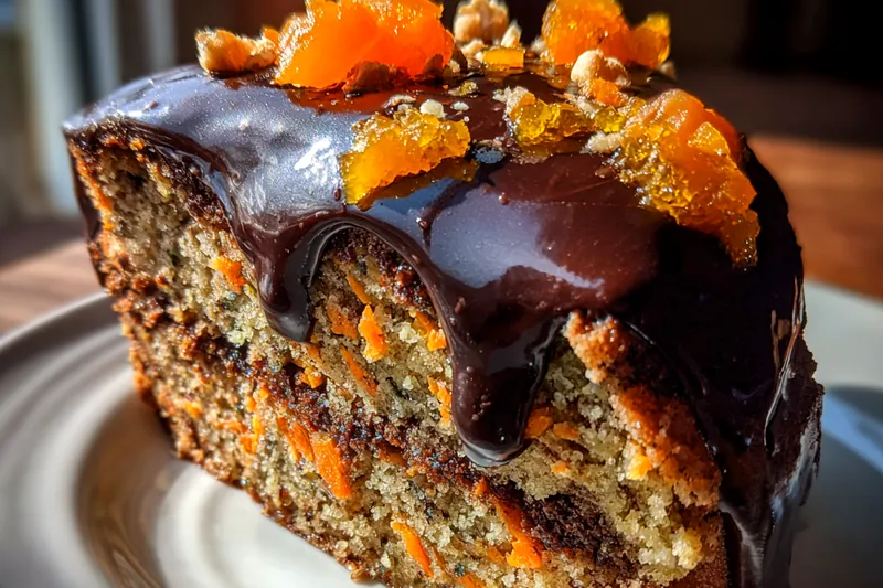 Cooking process for Decadent Chocolate Carrot Cake
