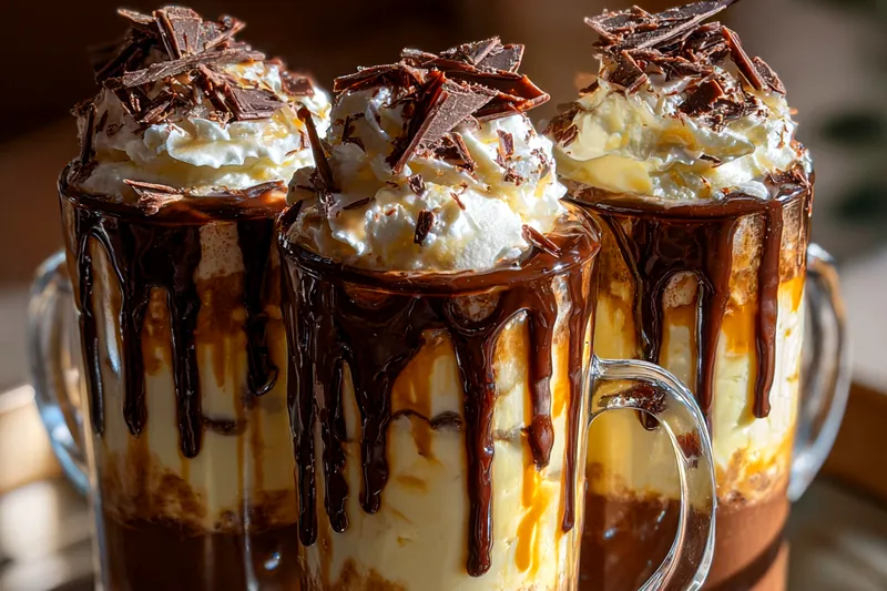 Fresh ingredients for Decadent Chocolate Float