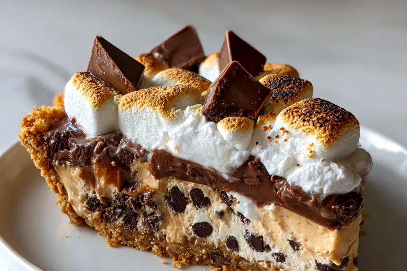 Cooking process for Decadent Chocolate Marshmallow Pie