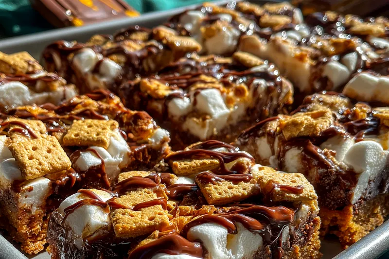 Cooking process for Decadent Chocolate Marshmallow Squares