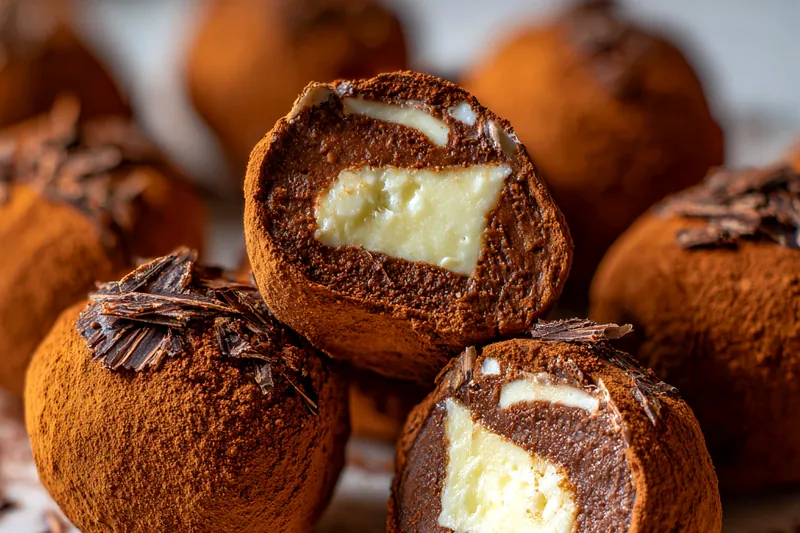 Cooking process for Decadent Chocolate Truffles