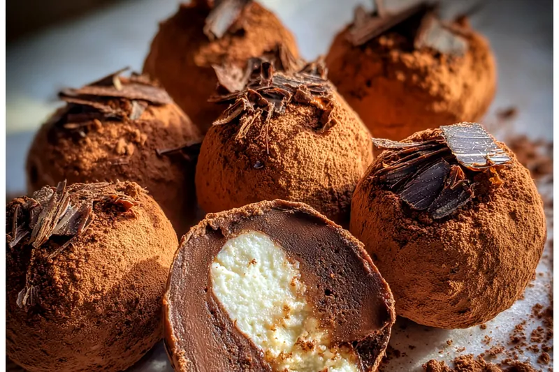 Fresh ingredients for Decadent Chocolate Truffles