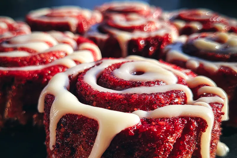Fresh ingredients for Delicious Red Velvet Rolls