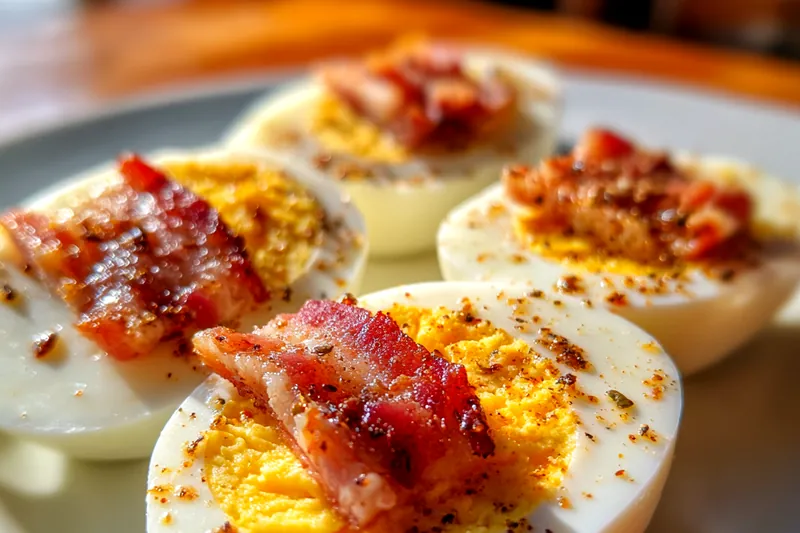Cooking the Delightful Thanksgiving Egg in a skillet on the stove.
