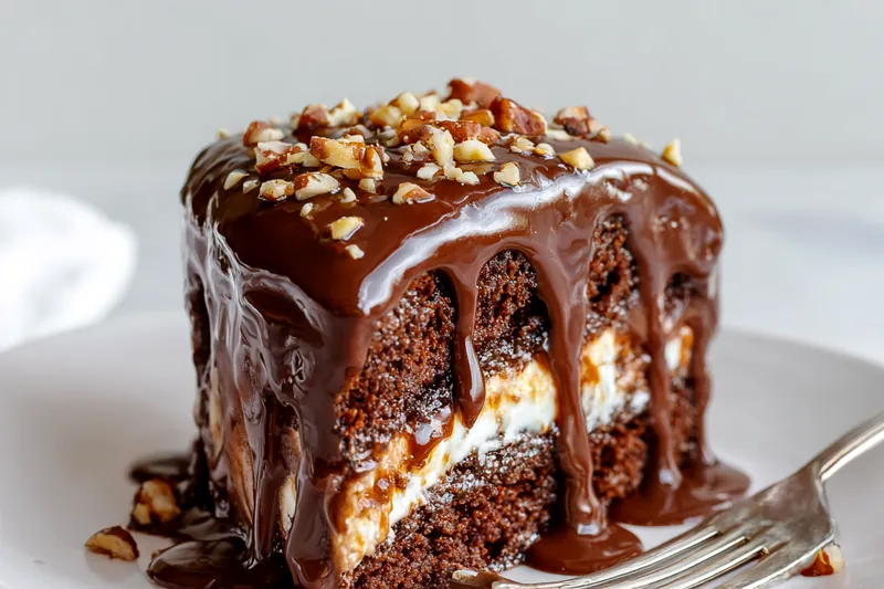 Fresh ingredients for Earthquake Cake laid out on a wooden table