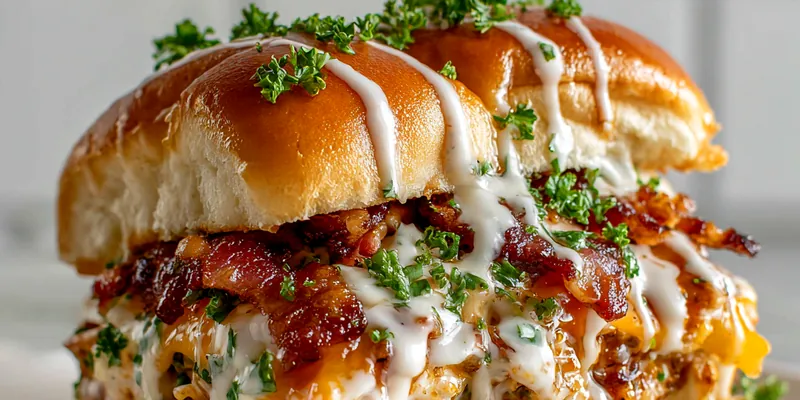 Delicious chopped chicken bacon ranch sandwich on a plate