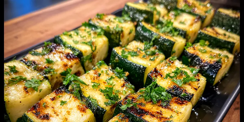 Garlic Butter Grilled Zucchini Skewers