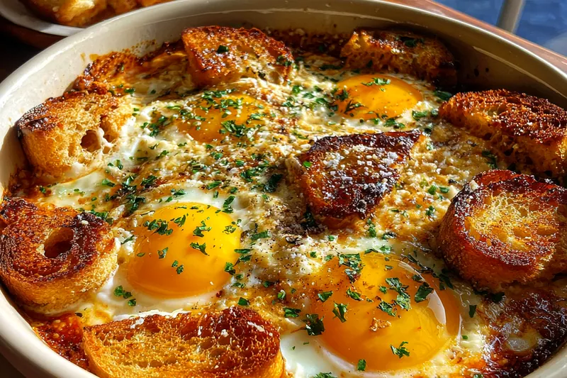 Cooking process for Eggs Benedict Breakfast Bake