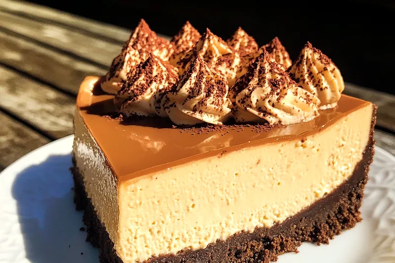 Chef Mitchell baking the Decadent Espresso Cheesecake in the oven, ensuring a perfect rise and texture.