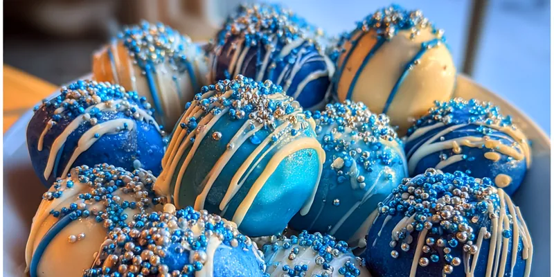 Festive Blue Truffle Treats