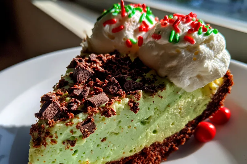 Cooking process for Festive Green Cheesecake