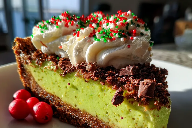 Fresh ingredients for Festive Green Cheesecake