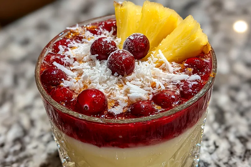 A beautifully arranged display of all ingredients for Frosty Tropical Colada Delight, including coconut cream, pineapple juice, and garnishes.