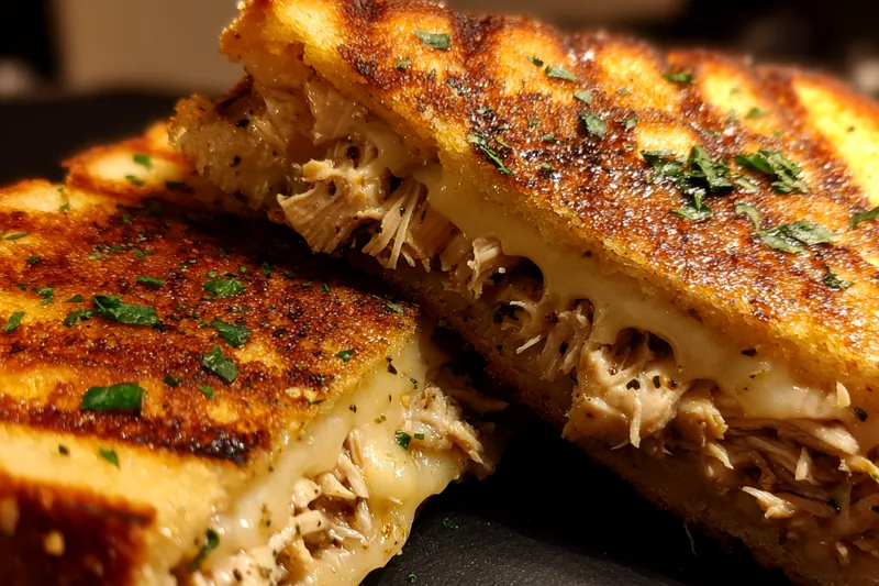 Fresh ingredients for Garlic Chicken Melt