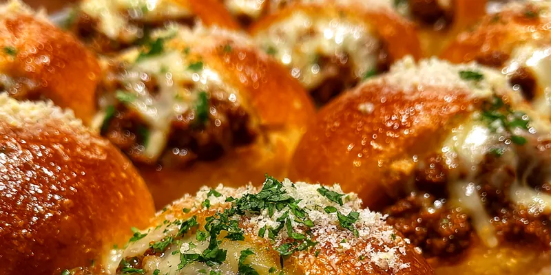 Delicious Garlic Parmesan Burger Buns served on a plate