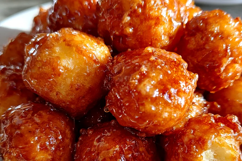 Fresh ingredients for Glazed Apple Fritter Bites