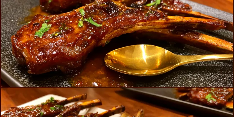 Delicious Glazed Herb Lamb Chops served on a plate