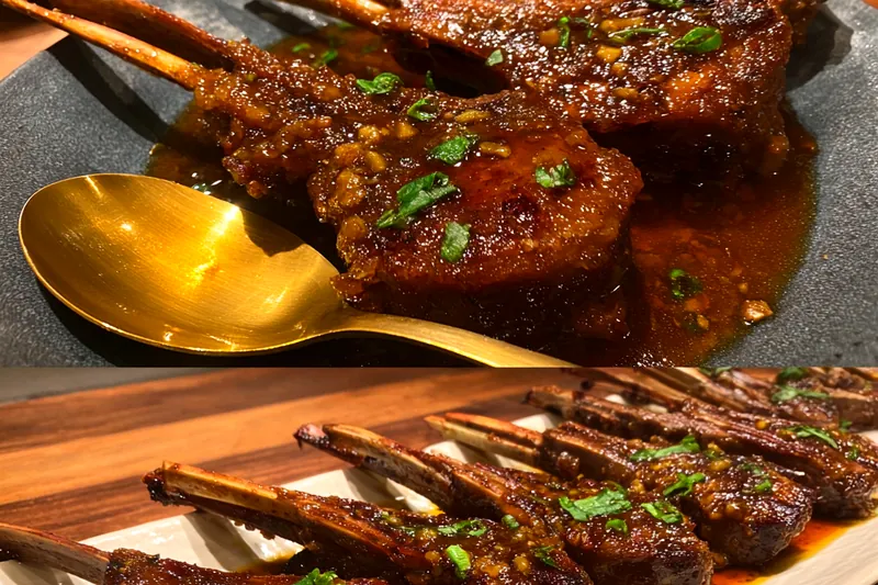 Fresh ingredients for Glazed Herb Lamb Chops