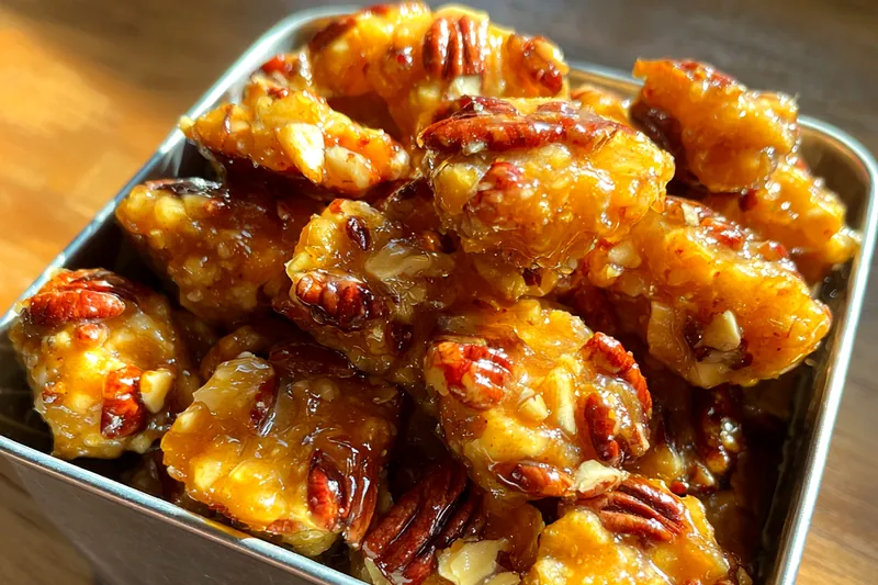 Fresh ingredients for Glazed Pecan Crunch Bites