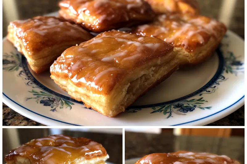 Cooking process for Glazed Puff Pastry Squares
