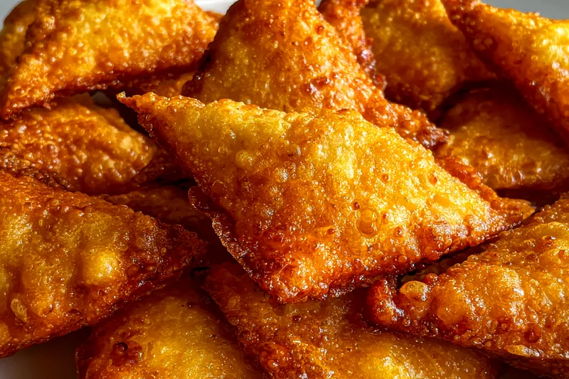 Fresh ingredients for Golden Crispy Triangle Bites