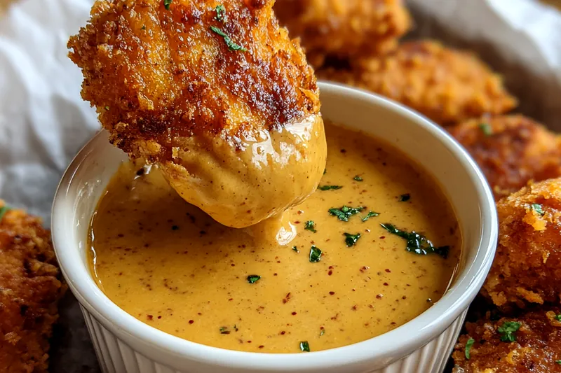 Fresh ingredients for Golden Mustard Dipping Sauce