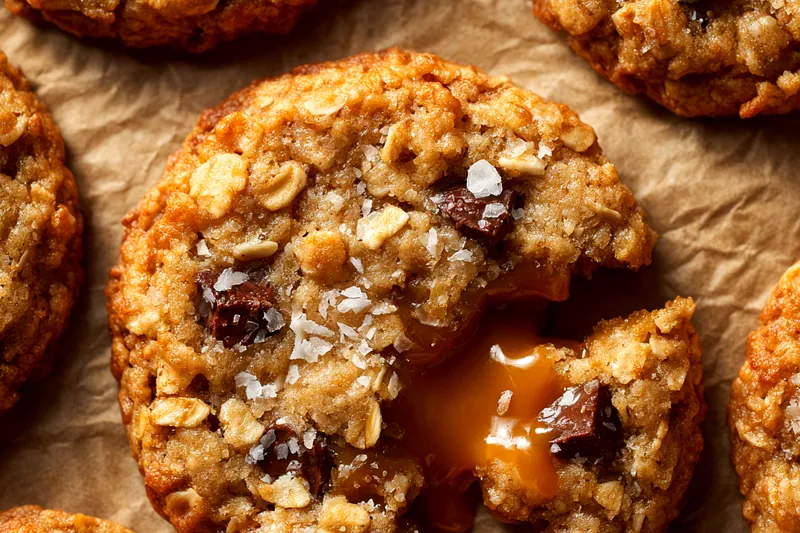 Cooking process for Gooey Caramel Chocolate Cookies