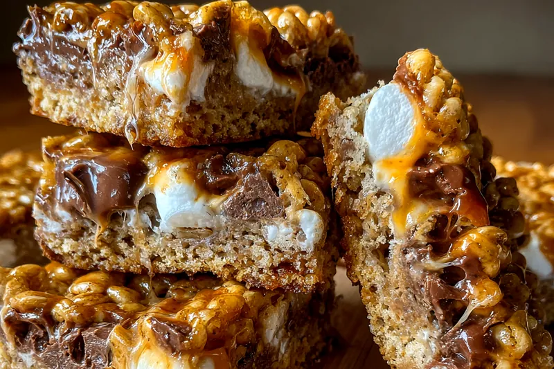 Cooking process for Gooey Chocolate Marshmallow Bars