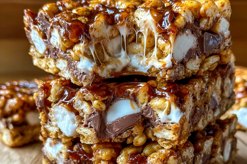 Fresh ingredients for Gooey Chocolate Marshmallow Bars