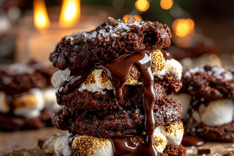 Fresh ingredients for Gooey Chocolate Marshmallow Cookies