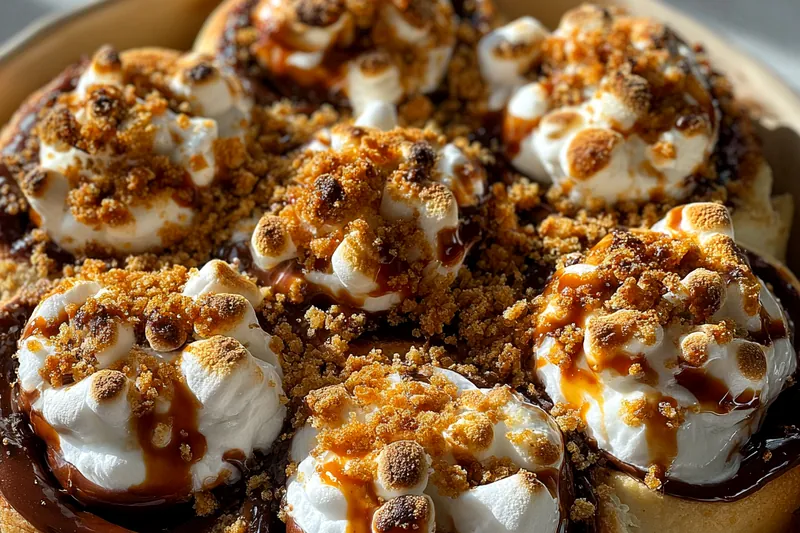 Cooking process for Gooey S'mores Rolls Delight