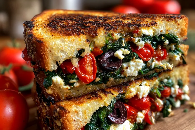 Cooking process for Gourmet Spinach Grilled Cheese
