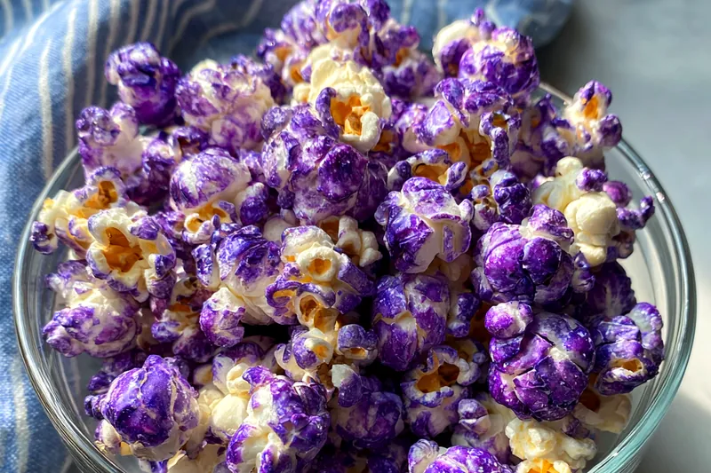 Cooking process for Grape Flavored Popcorn Treat