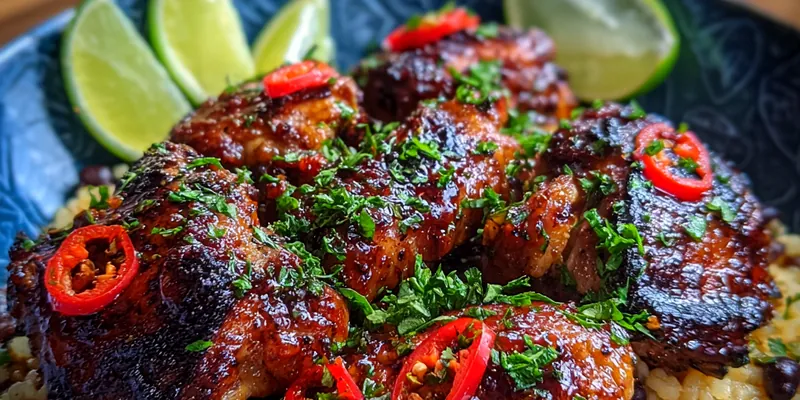 Delicious Grilled Chicken Rice Platter served on a plate