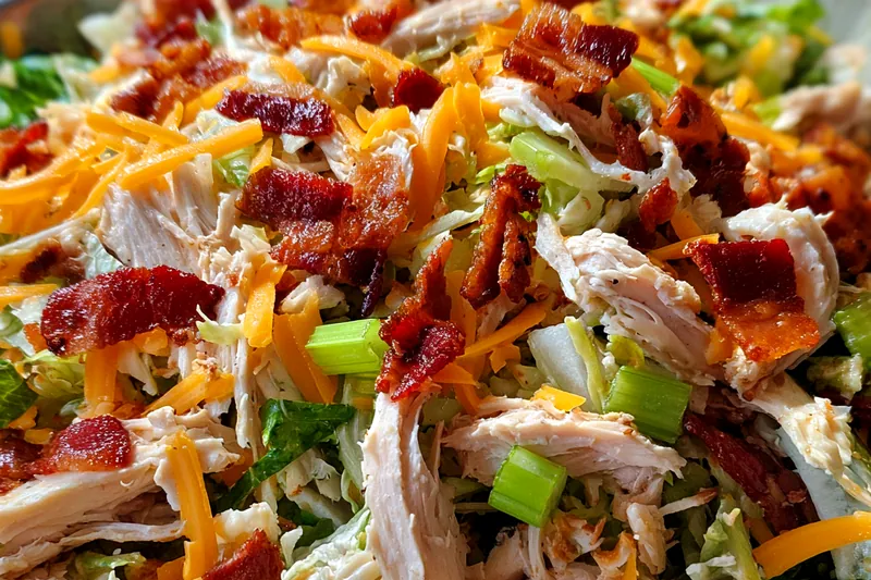 Fresh ingredients for Hearty Chicken Bacon Salad