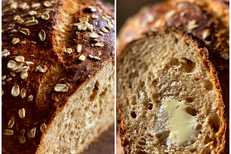 Fresh ingredients for Homemade Oat Topped Bread