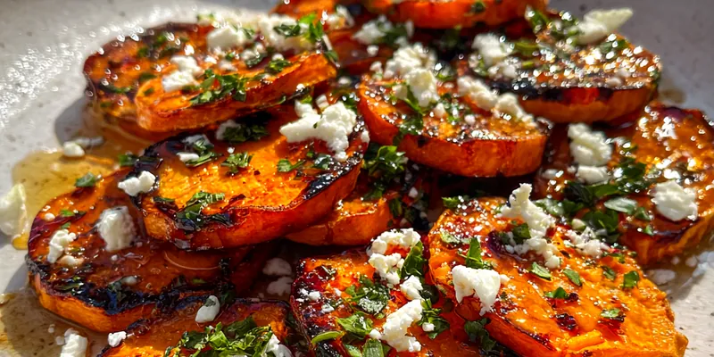 Honey Feta Sweet Potatoes