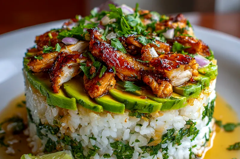 Fresh ingredients for Honey Lime Chicken Stack
