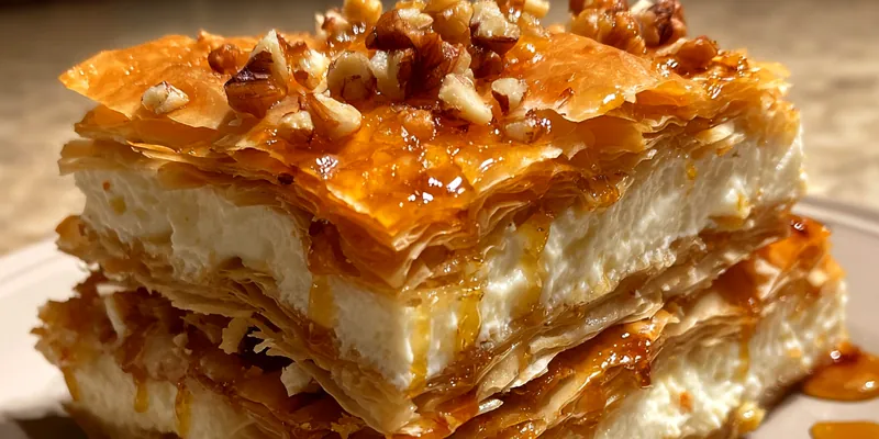 Honey Phyllo Cheesecake Layers