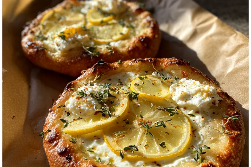 Fresh ingredients for Lemon Herb Cheese Pizza