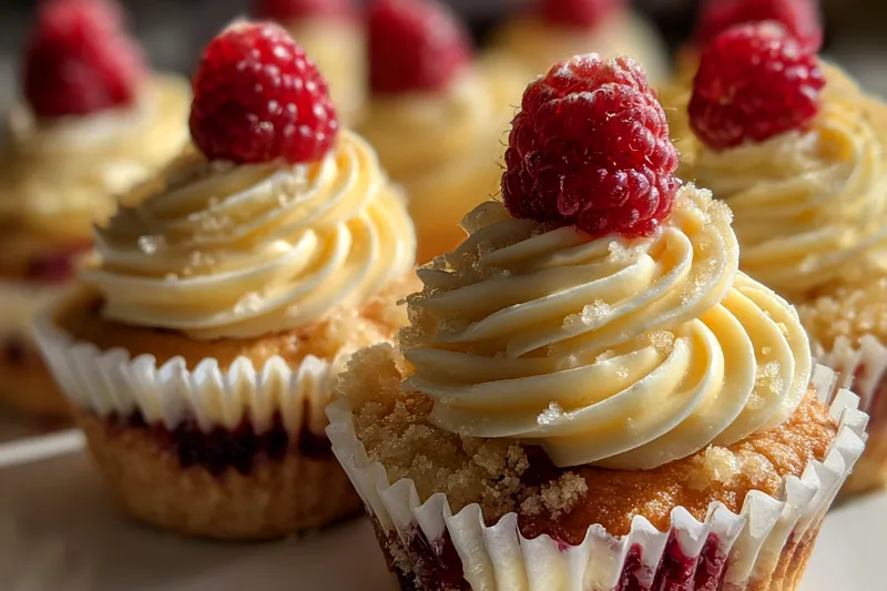 Cooking process for Lemon Raspberry Filled Cupcakes