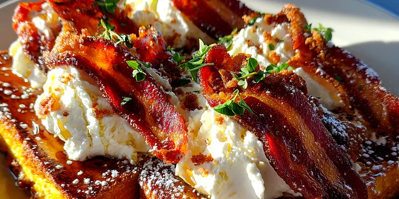 Delicious Maple Bacon French Toast Delight served on a plate
