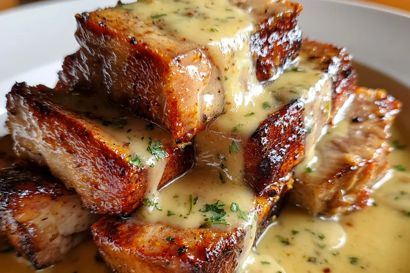 Cooking process for Maple Bacon Pork Chops