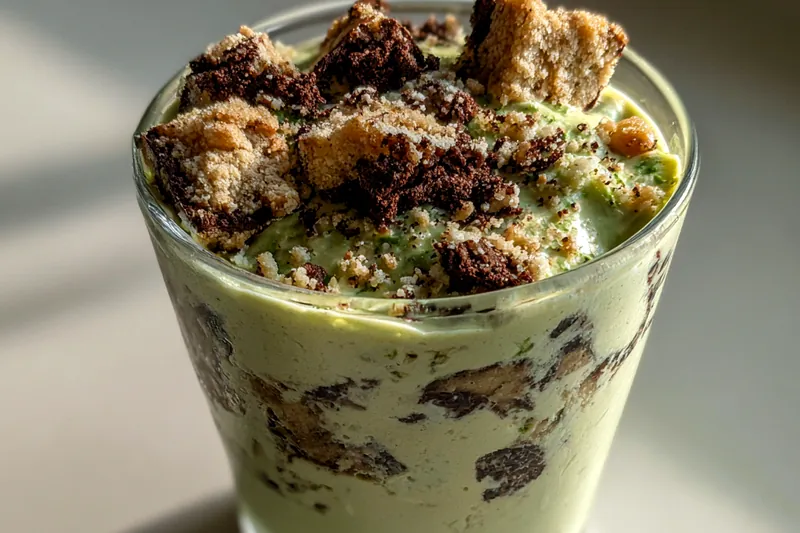 Cooking process for Mint Cookie Dessert