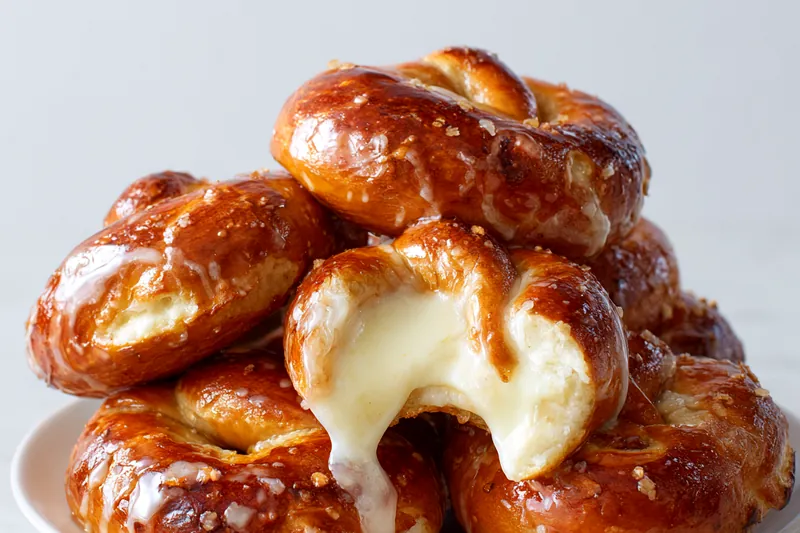 Ingredients for Mozzarella Stuffed Soft Pretzels laid out on a table