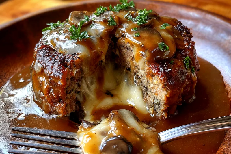 Meatloaf cooking in the oven