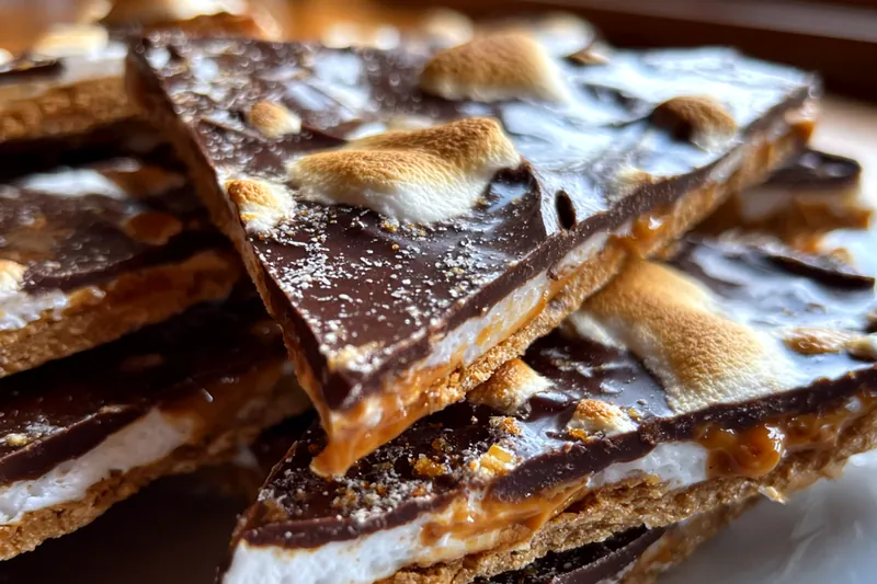 S'mores Bark being prepared in the kitchen