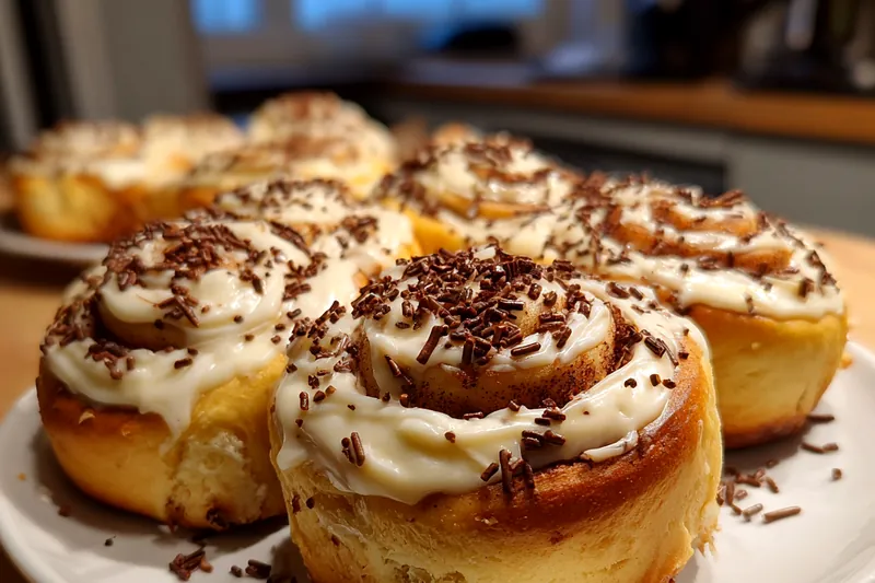 Cooking process for Oreo Cinnamon Rolls