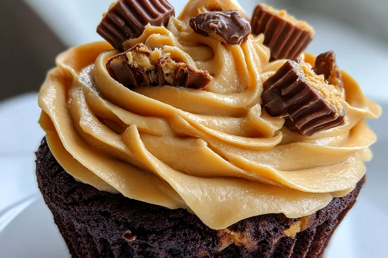Fresh ingredients for Peanut Butter Cup Cupcakes