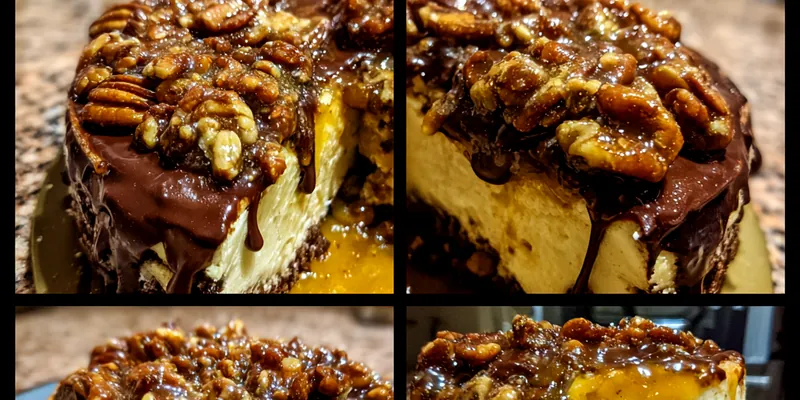 Pecan Caramel Chocolate Cheesecake